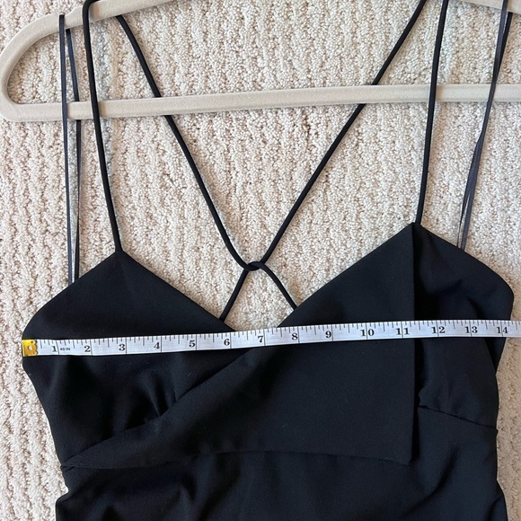 NWT ZARA Black Asymmetrical Strappy Mini Dress S - Picture 12 of 14